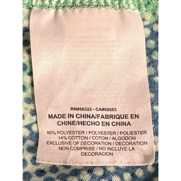 Nike Running Dry Fit Large Top Reflection Blue Green Athletic Sports SU170812NIG - Picture 10 of 11